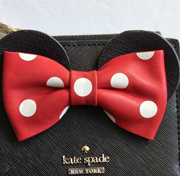 Kate Spade Disney Minnie Mouse Leather Compact Wallet - Picture 6 of 10